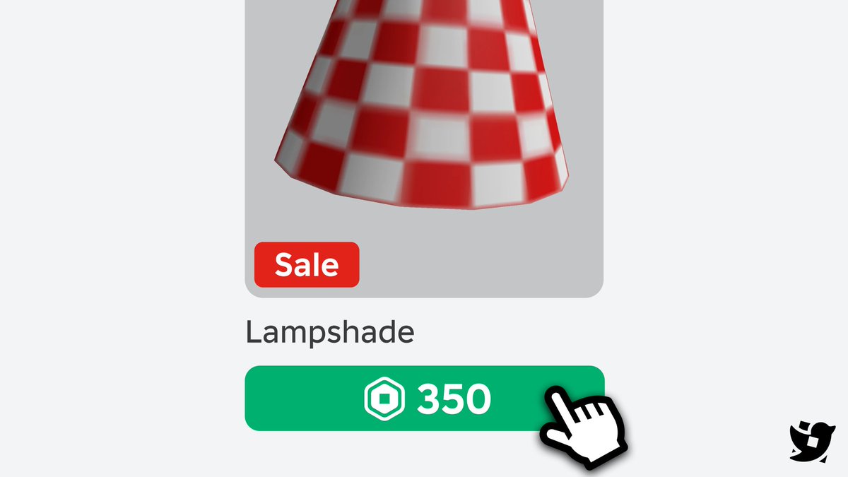 Roblox_RTC's tweet image. The Lampshade is back on sale for 24 hours!