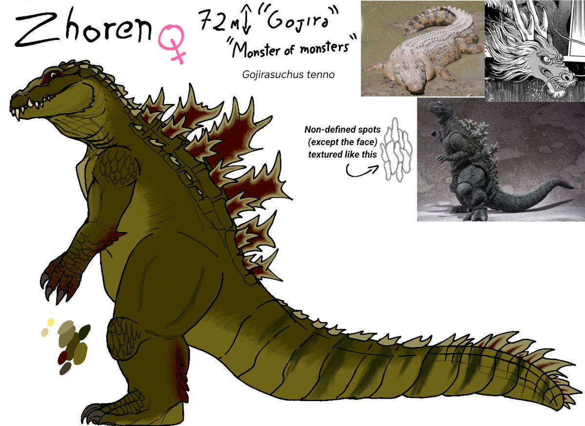 Springmorb's tweet image. Slight design update for my Goji
#fangoji
#Godzilla