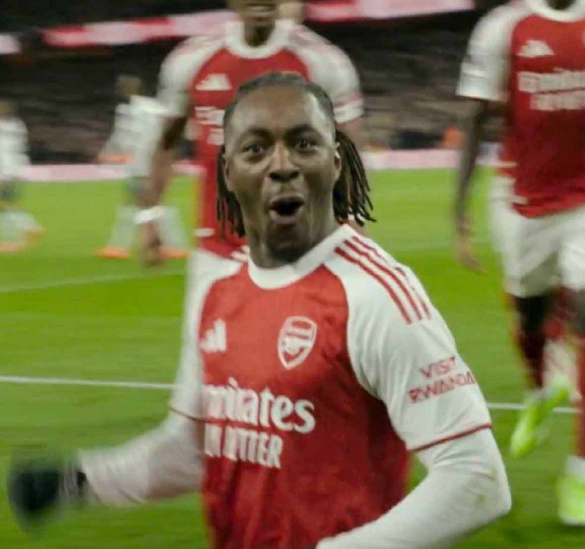 StokeyyG2's tweet photo. Ebere Eze becomes the first Arsenal player to score a hat-trick vs Spurs since Alan Sutherland in 1978.

On his FIRST North London derby. https://t.co/LqufarGMui