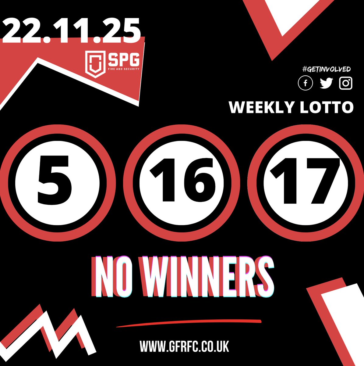 fairydeanrovers's tweet image. 🔺◾️ 𝗪𝗲𝗲𝗸𝗹𝘆 𝗟𝗼𝘁𝘁𝗼 ◾️🔺

🎰 5 - 16 - 17

❌ No winners 

🤩 Next estimated prize  £300

🎟 get your tickets from the bar or - ▶️ PLAY NOW online- clubforce.com/clubs/gala-fai… 🎰 Drawn Saturday Night

#GETINVOLVED ❤️🖤
