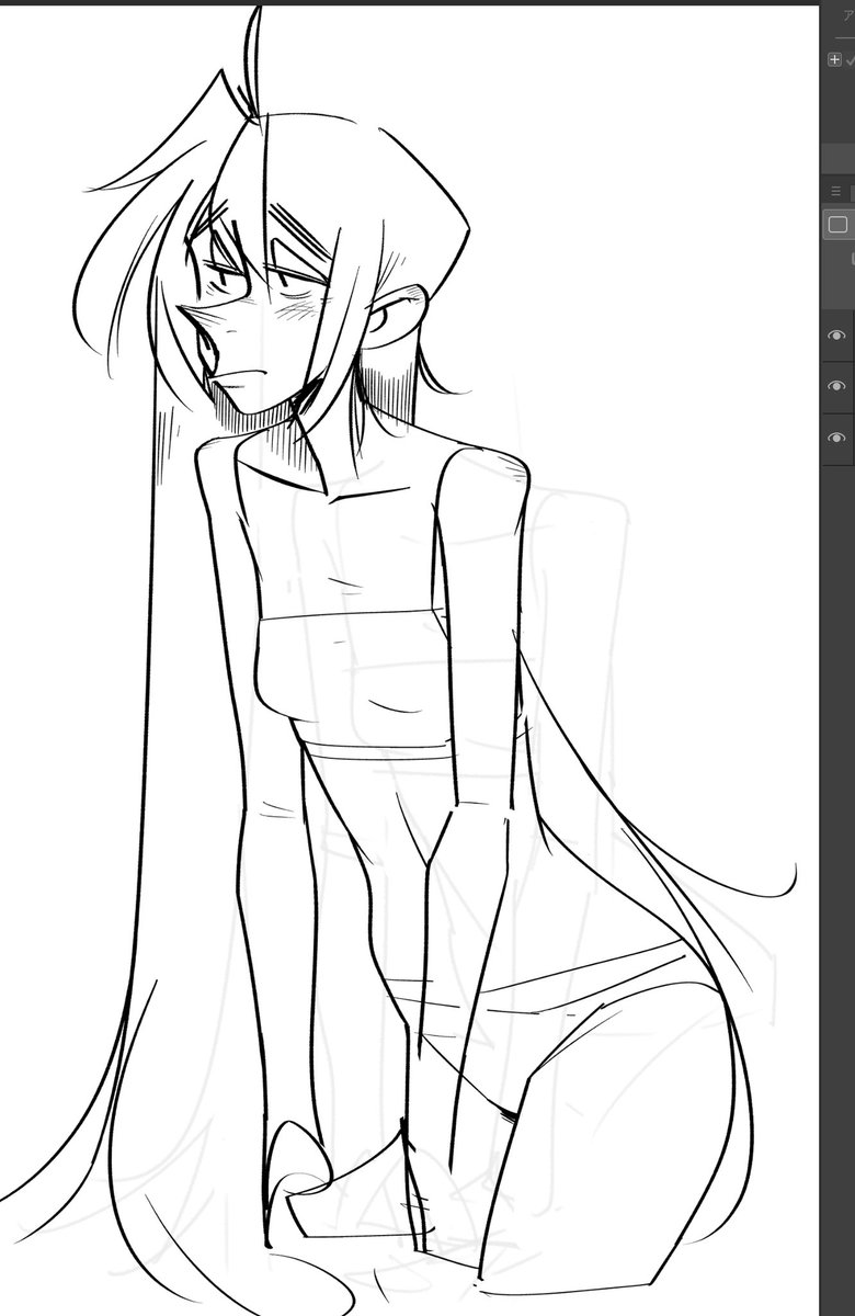 体のスケッチも追加して