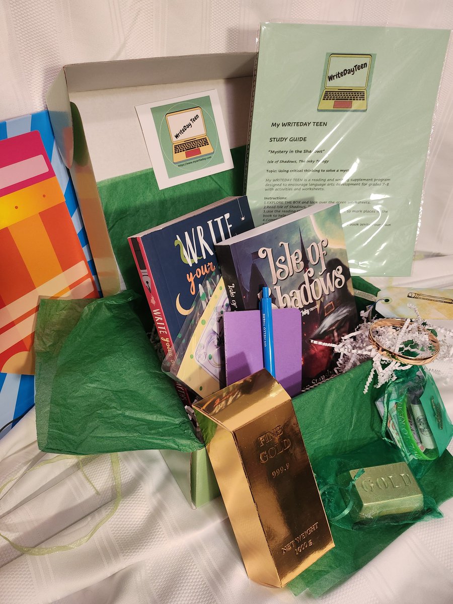 Joy_E_Held's tweet photo. MY WRITEDAY TEEN GIFT BOX FEATURES THREE BOOKS IN ONE WITH ISLE OF SHADOWS BY DON STANSBERRY. FREE US shipping. This book includes three adventures of Inky the wizard. Reading level grades 6-12+. #writerslift #writer #teenwriter https://t.co/cCBB49iyfT https://t.co/fZhvgTmlzE