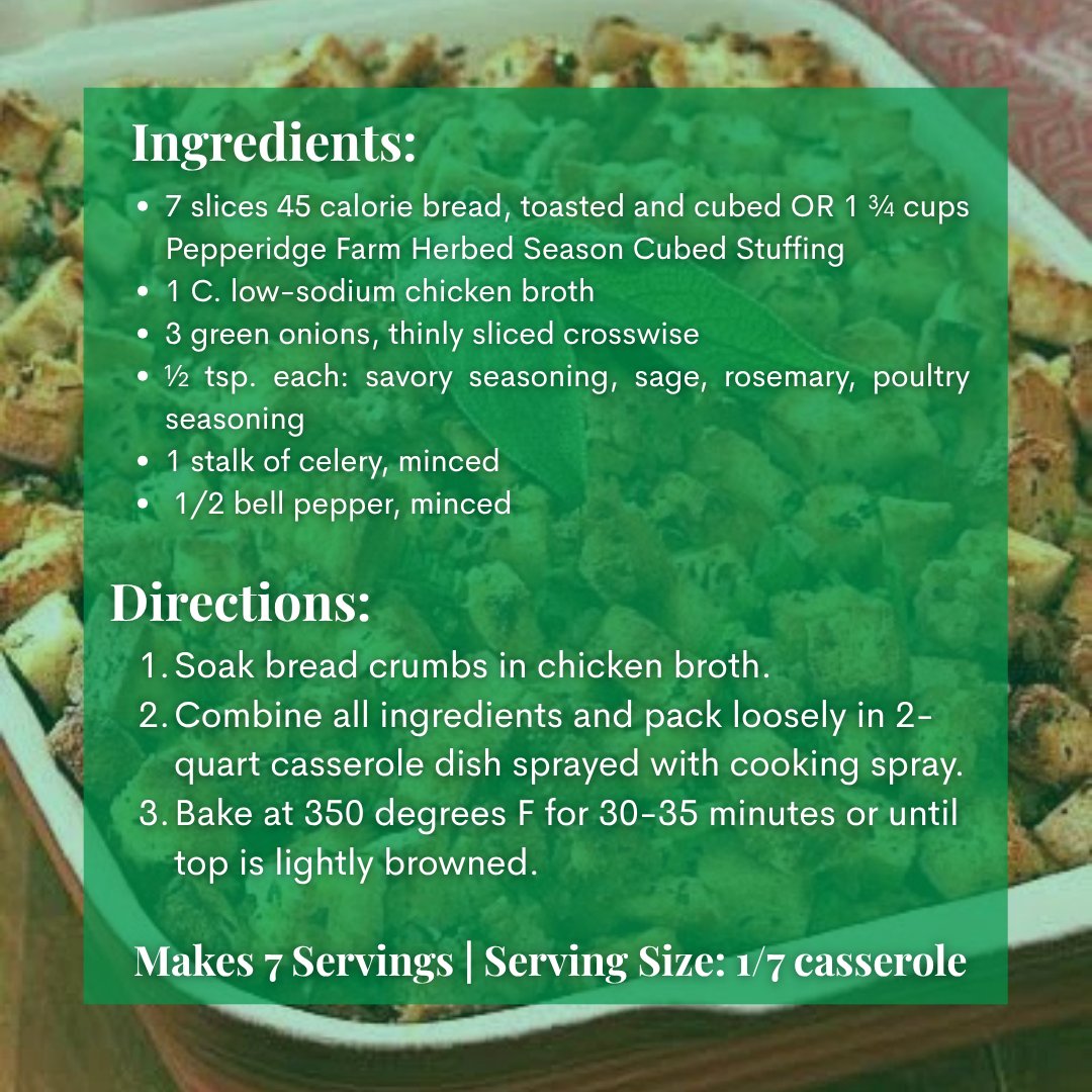 MRCWeightLoss's tweet photo. Our Sage and Savory Dressing has been a client favorite for years! This twist on traditional stuffing gives you wonderful flavor with an extra boost of protein to keep you satisfied and full all day.  Plus this is a recipe that the entire family will dig into and love. 🙌 https://t.co/jE8HtmkMAD