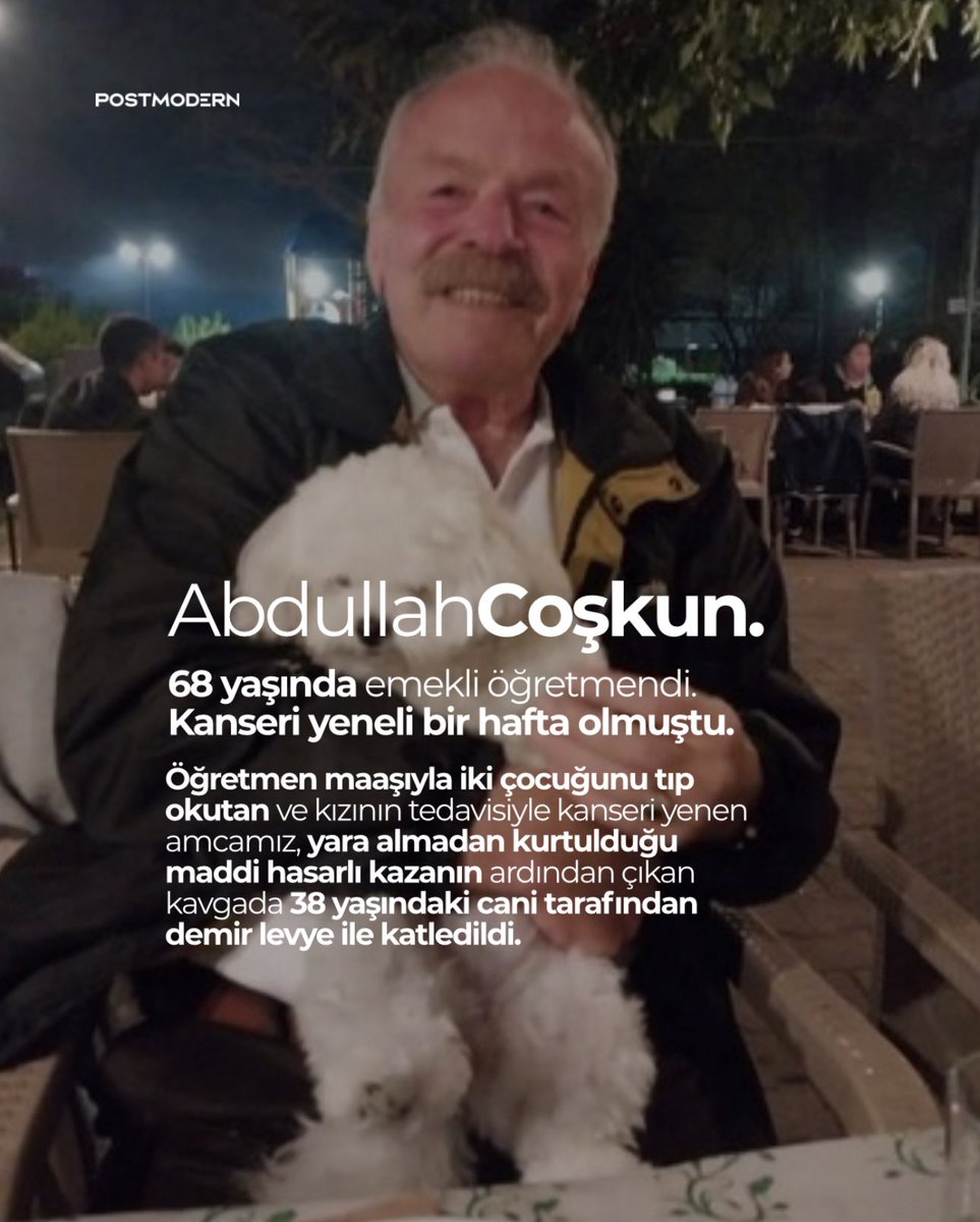 24 Kasım Öğretmenler Günü •  Abdullah öğretmenimizi unutmadık… 

Katilin adı İlhan İhtiyaroğlu. 
#AbdullahÖğretmen