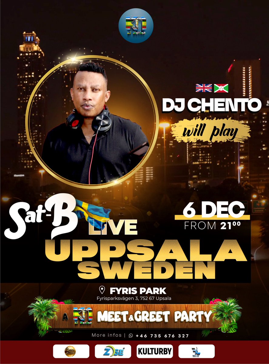 dijayjackson's tweet photo. #Uppsala We are almost there. Your boy @satb257 is with us saturday dec 6th from 21:00 🕘!

Scan the QR in the thread for 🎟️!

@iamelysgretta @akezanet @MagazineJimbere @indundimag @IrebeFM @BurundiBerlin @semavumba @chento @NellaNeth https://t.co/r3CftyX4T8