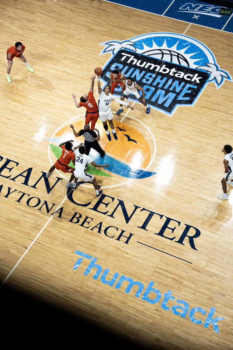 SportsInDB's tweet image. 🏀Get ready for full-court action! The Sunshine Slam College Basketball Tournament is coming to the Ocean Center in Daytona Beach on Nov. 24-25. 
🎟️Purchase your tickets &amp;amp; experience college hoops at its best! 
📱Game Schedule &amp;amp; Tickets: bit.ly/4oE2fYP
#LoveDaytonaBeach
