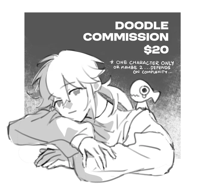 [RP🔁appreciated!]
Opening Commissions🐟
I'll be undergoing psychiatric treatment &amp; just want a lil bit of funds to help with the bill...🙏

You may DM me here or via my mail on bio!
Thank you! ⭐️ 