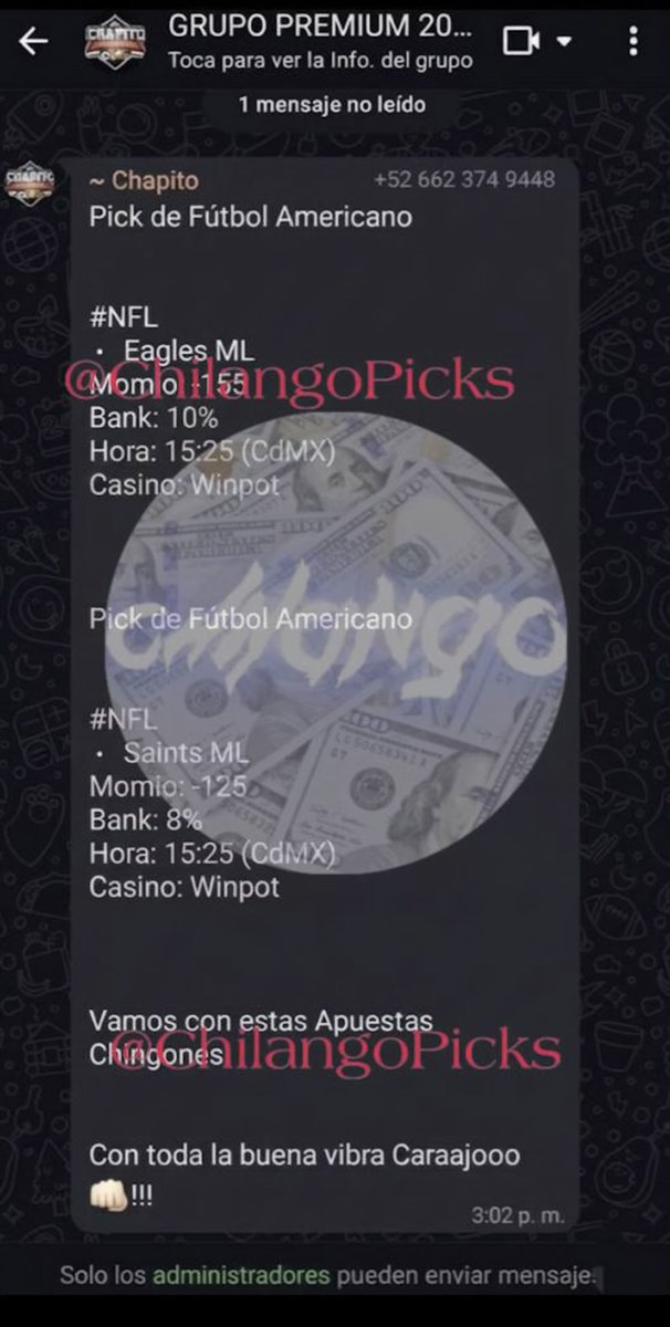 ChilangoPicks's tweet photo. CHAPITO GRUPO PREMIUM 🔥 https://t.co/4622wx9fe3