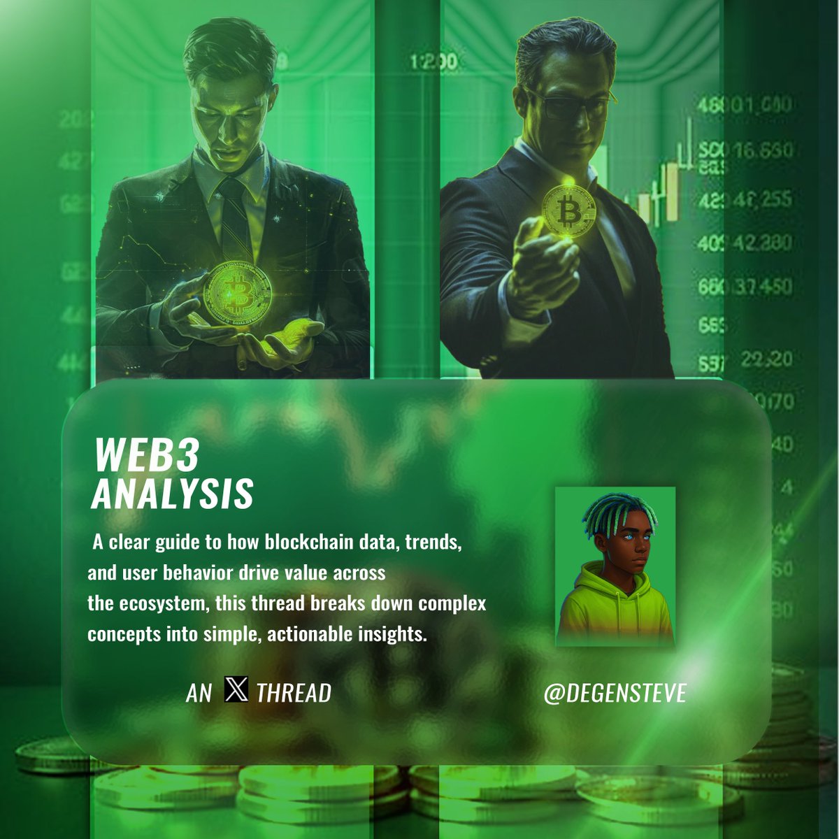 Killin_it_steve's tweet image. Most people lose money in crypto because they trade with feelings
They become prophets
“I can FEEL this coin is going up”
Meanwhile liquidity gone, Evaporated, Ascended
Smart people don’t rely on vibes; they rely on analysis.
Here’s the simplest way to understand Web3 analytics🧵