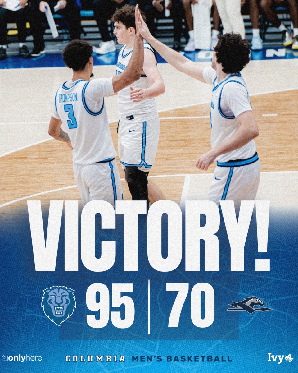 LIONS WIN!

Thompson with a career-high 25 points as Columbia sets a single-game record with 18 three-pointers in its fourth straight victory!

#RoarLionRoar🦁 // #OnlyHere🗽