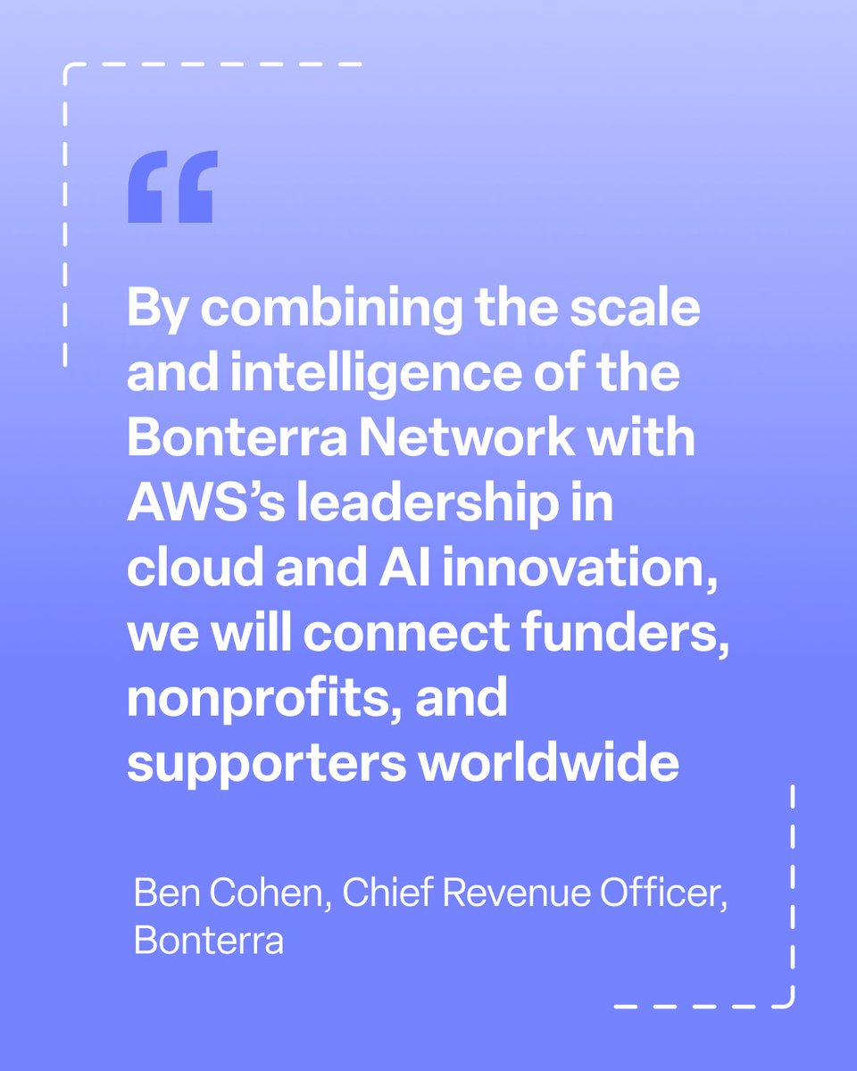 BonterraTech's tweet image. Did you know we’re partnering with @AWS this Giving Season?   

Learn more 👉  bit.ly/4nWxcqp