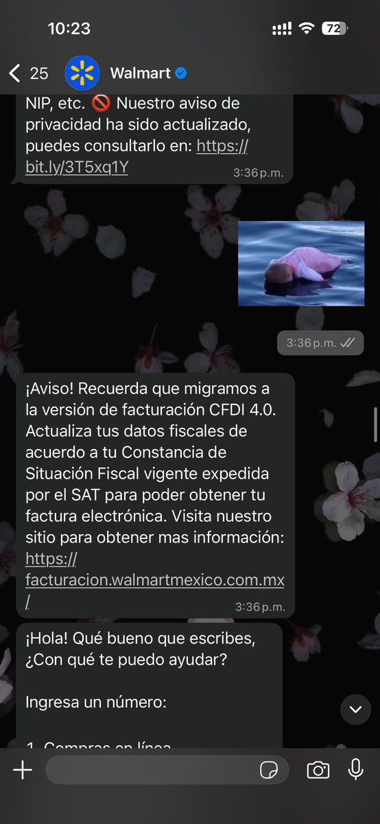 bichoriveraa's tweet photo. @WalmartMexico pasaron horas y fue extraño porque normalmente siempre eran puntuales al entregar, me comuniqué por WhatsApp y no tuve éxito https://t.co/yC9xSV8y4X