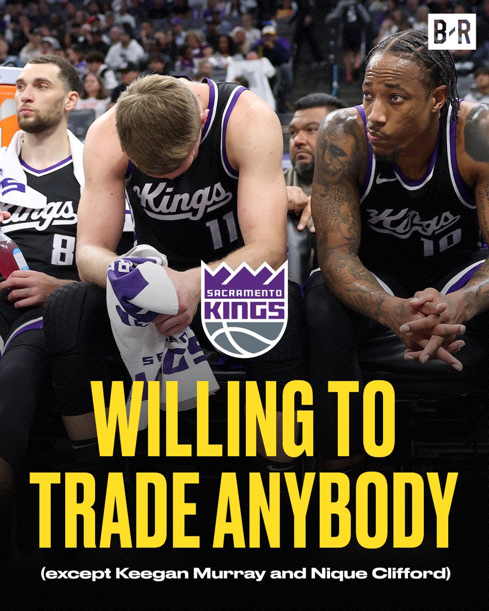 The Sacramento Kings (4-13) are willing to trade anyone on their roster except for Keegan Murray and Nique Clifford, per @JakeLFischer

Domantas Sabonis, Zach LaVine, DeMar DeRozan, Russell Westbrook and others are reportedly available 