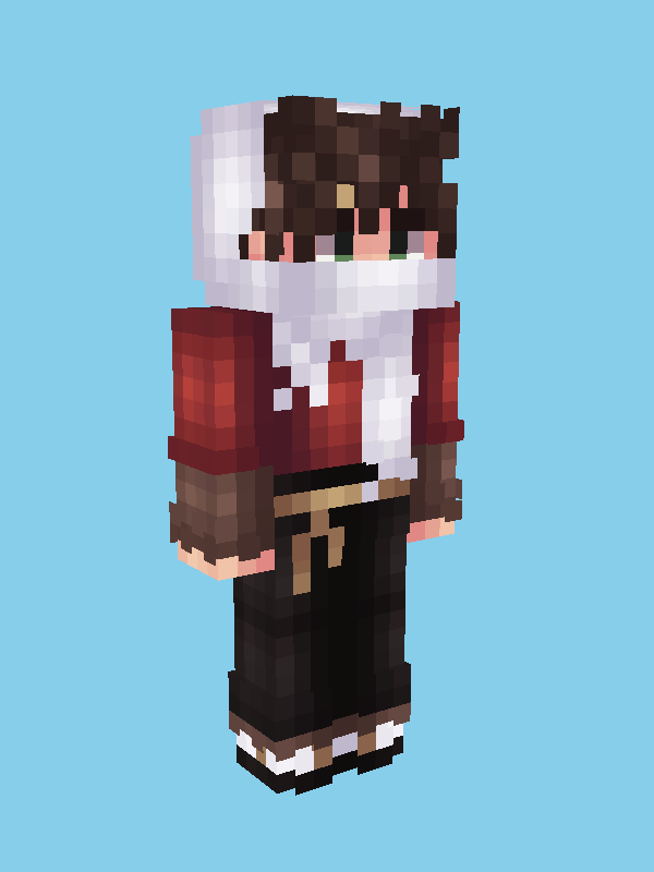 j'me suis fait un petit skin pour jouer à minecraft dans la neige 👍