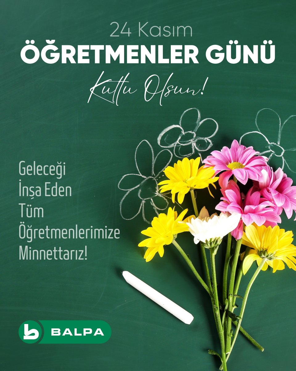 Başta Başöğretmen Mustafa Kemal Atatürk olmak üzere geleceğin mimarı, aydınlık yarınların güvencesi olan tüm öğretmenlerimizin 24 Kasım Öğretmenler Günü kutlu olsun.

#öğretmenlergünü #24kasım #24kasımöğretmenlergünü