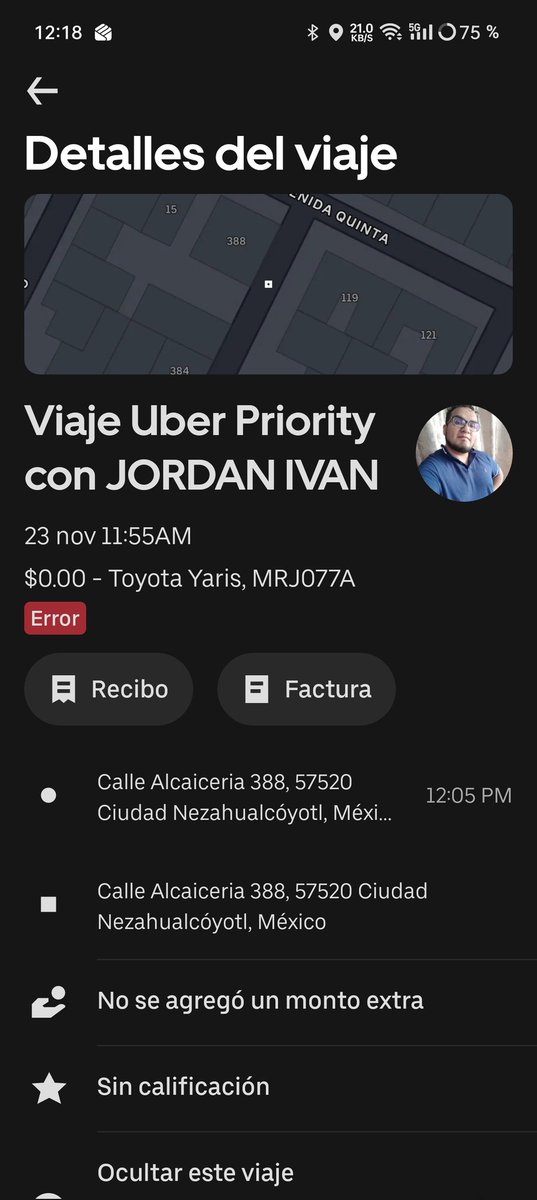YzaaacK's tweet photo. @Uber_MEX este tipo me amenazo de muerte, yo iba rumbo mi casa junto a mi bebé y me canceló el viaje yo estando arriba de su unidad, no conforme con esto se dio varias vueltas cerca de mi domicilio https://t.co/A1yAzBftyW