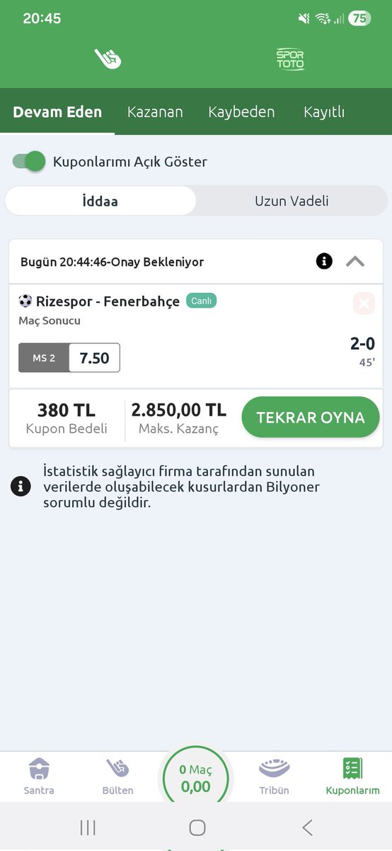 Maç dönünce kuponum iptal edildi. Aklınıza gelebilecek her yere şikayet edeceğim sizi <a href="/Bilyoner/">Bilyoner 💚</a>