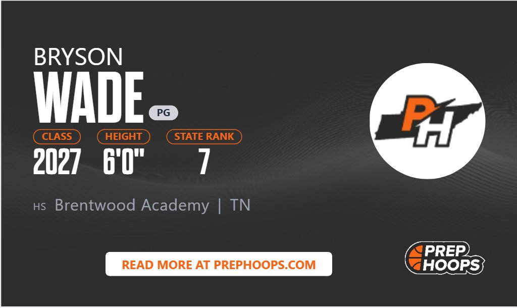 Read about <a href="/_Bryson_Wade_/">Bryson Wade</a> in <a href="/CourtneyHoops90/">Courtney Asher Smith</a> 's latest story!  He is one of the best point guards in the state.

is.gd/9CNOMz