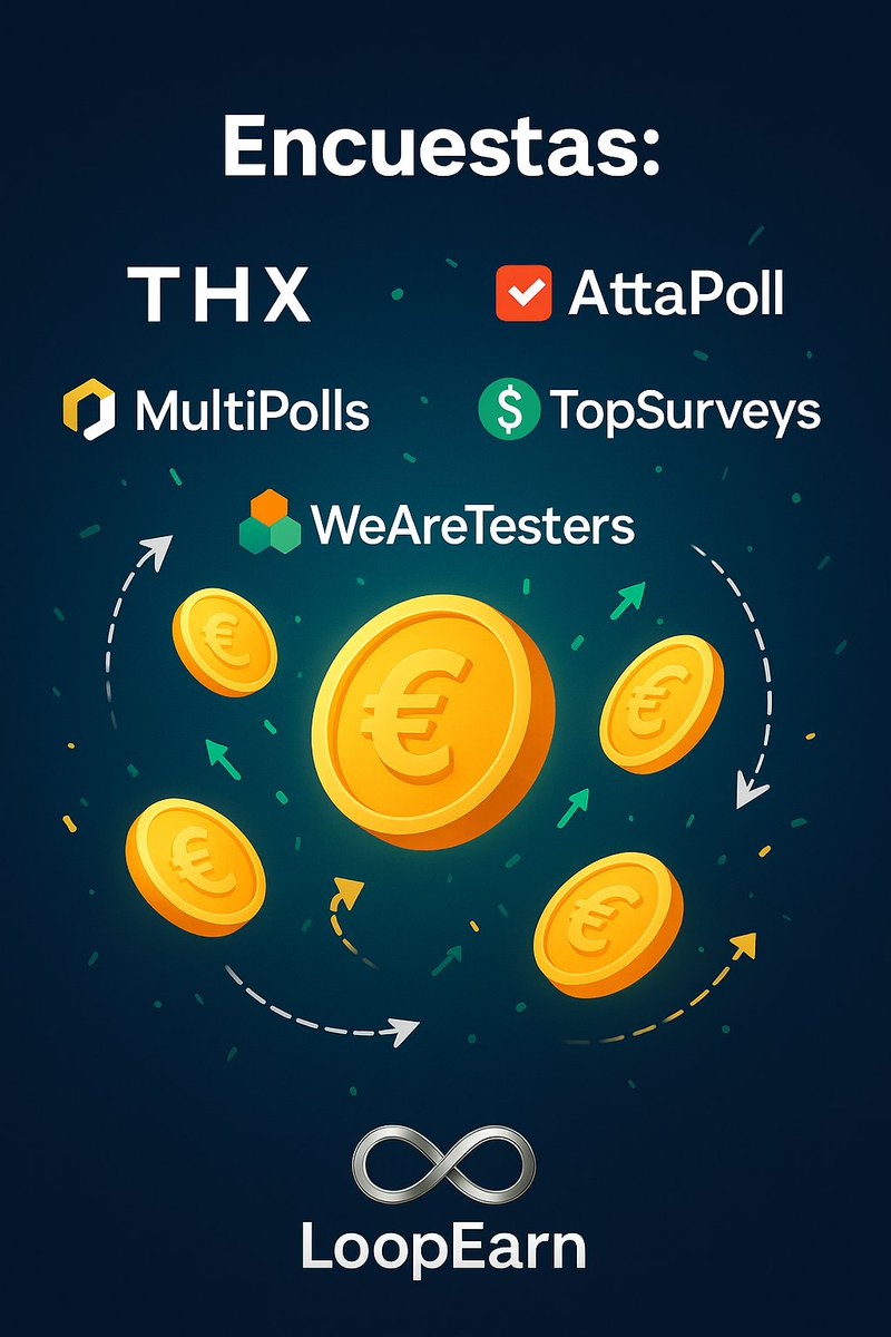 loop_earn's tweet image. Herramientas diarias que dan resultados 💸

#THX
@AttaPollTeam 
@multiPolls_app 
#TopSurveys
@wearetesters 
@Checkealos 

Probadas y contrastadas

Pequeñas tareas → recompensas reales.

And it’s just the beginning

🚀 #LoopEarn #OnlineSurveys #IngresosOnline #Earnings