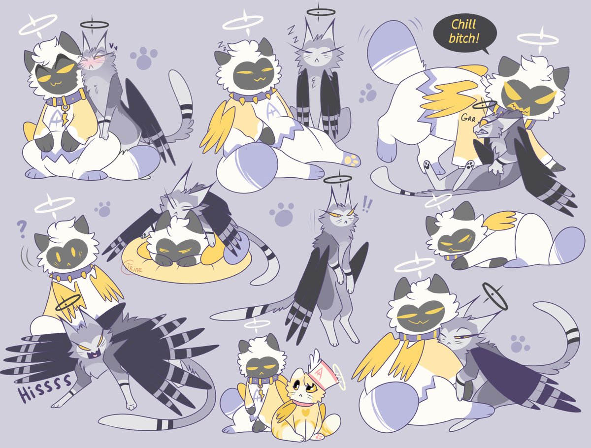 I'm so disgusting at drawing people so I only express my obsession with them when I make them cats😭💛🖤
#guitarspear #HazbinHotel #HazbinHotelAdam #HazbinHotelLute