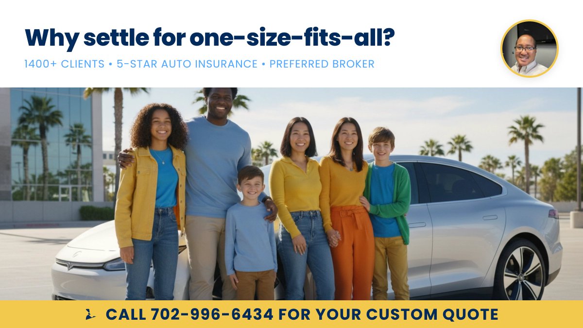 nevadains's tweet image. Tired of cookie-cutter coverage? Our preferred broker team crafts custom auto solutions: over 1,400 clients trust us for 5-star service &amp;amp; big savings! Got a unique story? Ready for VIP treatment? Call 702-996-6434 to get started! 🚘✨ #InsuranceExpert #AutoCoverage