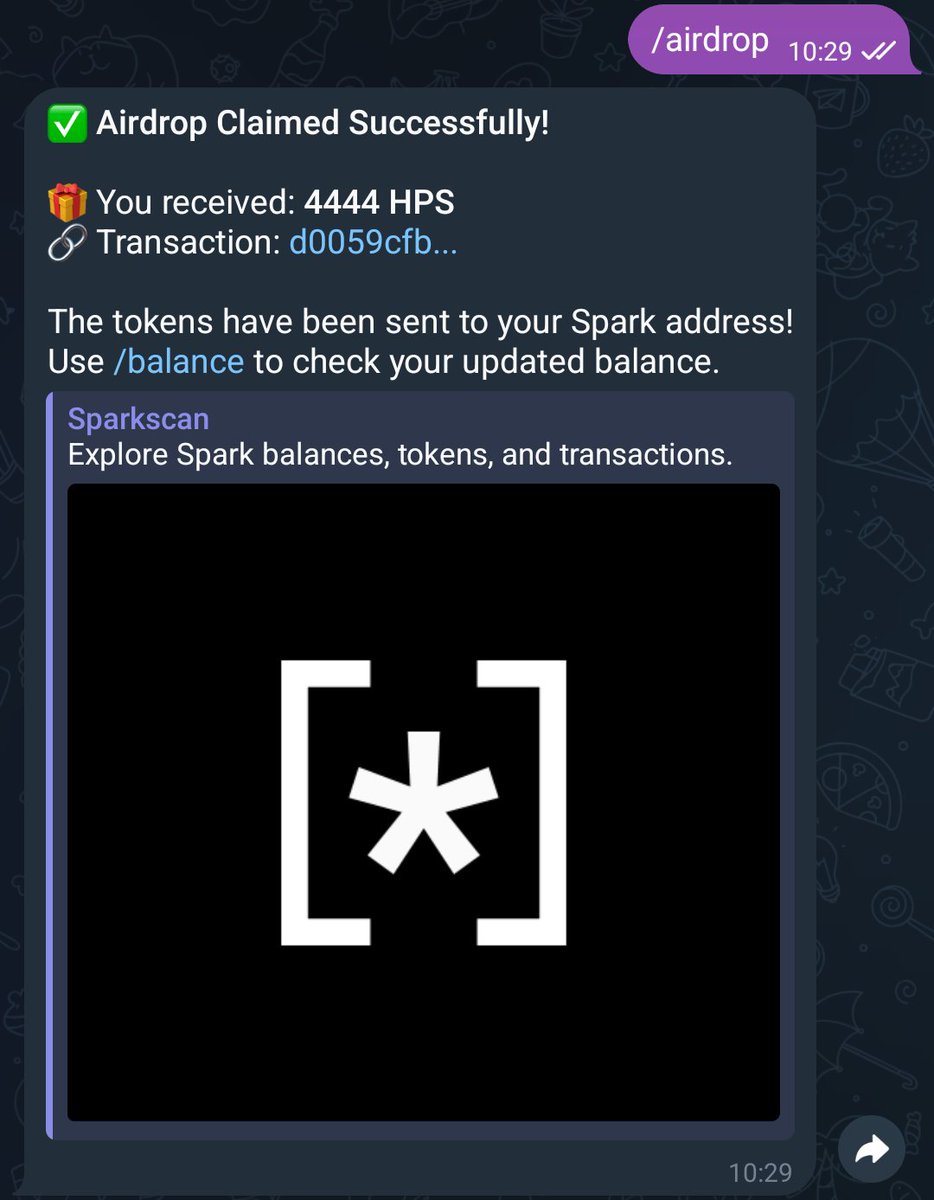 Spark Money Bot tweet media