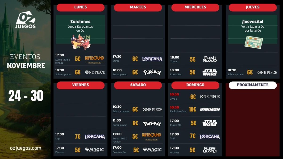 ¡En noviembre, mientras otros farmean frío, tú farmeas victorias! Ven a OzJuegos y desbloquea tus mejores partidas de la semana 🎲