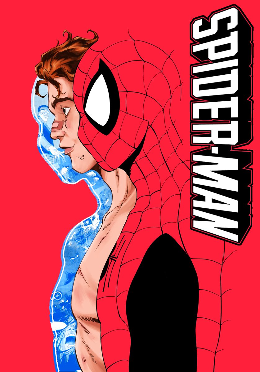 haru_ch1's tweet image. Spider-Man

Inspired and drawn after @aizheajsee 
Using the pieces of Marcos Martin&apos;s variant covers for Spider-Man’s 50th Anniversary