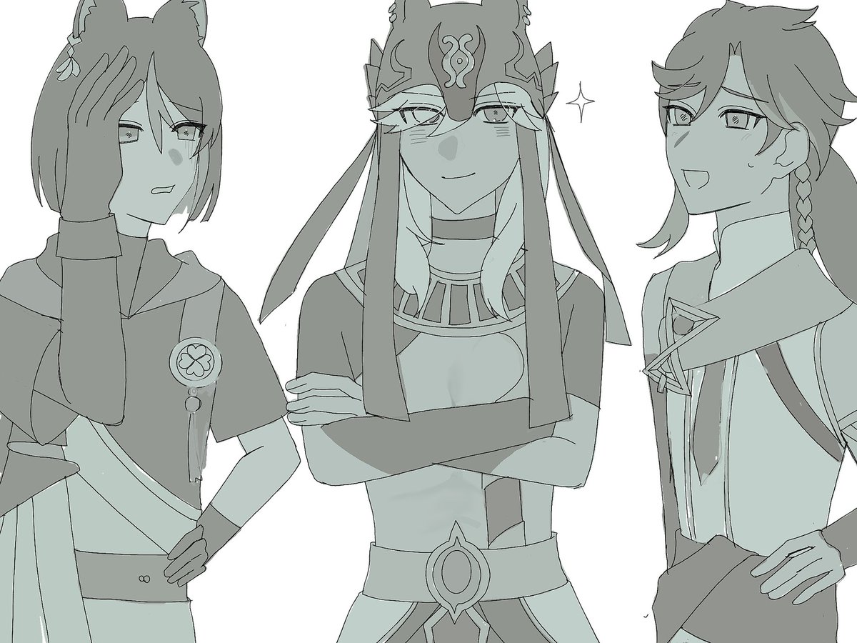 #cyno #Tighnari  #sethos
この3人可愛かった