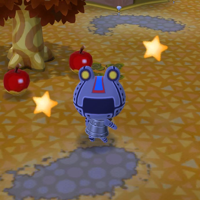 LSoulrise's tweet photo. Did you notice my robot? I built him with a special battery pack on his back so he won't run out of power! 🤭

This is one Camp Caretaker that can work all day and night! 😄
#Ribbot
#ACPC #PocketCamp #AnimalCrossingPocketCamp https://t.co/msFRkvoAtp