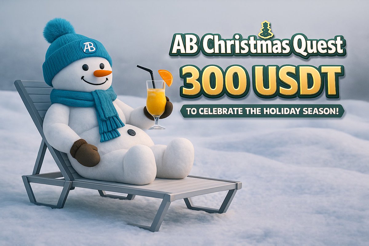 🎄 AB Christmas Quest – 300 USDT to Celebrate the Holiday Season! 🎄

The holiday spirit has arrived in the AB ecosystem, and to close the year with energy and community strength we launch the AB Christmas Quest, a festive mission with 300 USDT in total rewards.

In this special