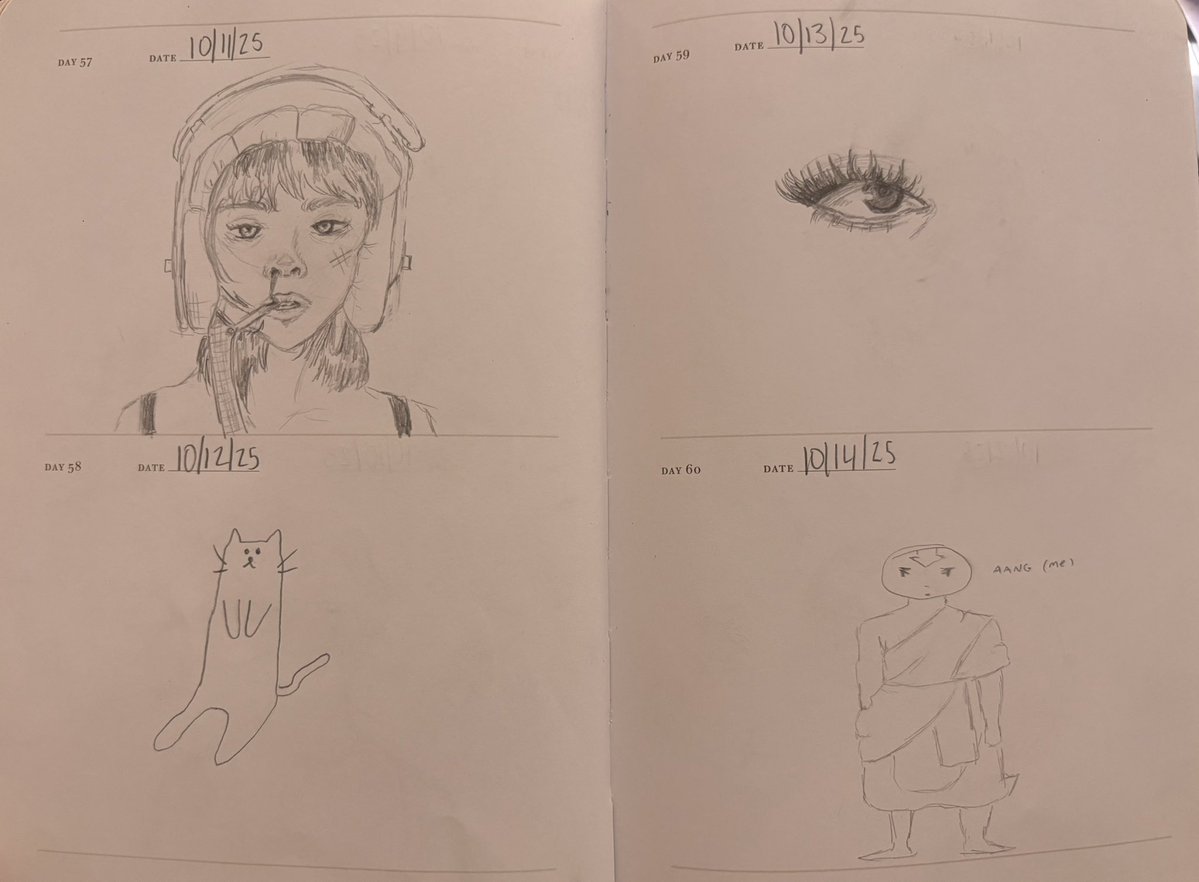 butchkyuu's tweet image. daily sketch journal dump cuz i want to post more art here :3