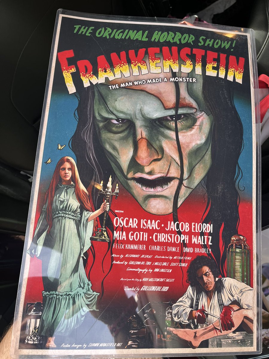 Met horror legend <a href="/THETomSavini/">Tom Savini</a> at Monster Mania! Also got a badass Frankenstein poster by <a href="/ShawnMansfield/">Shawn</a>