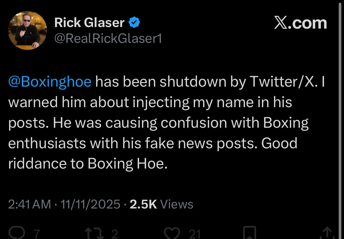 Boxing reports tweet media