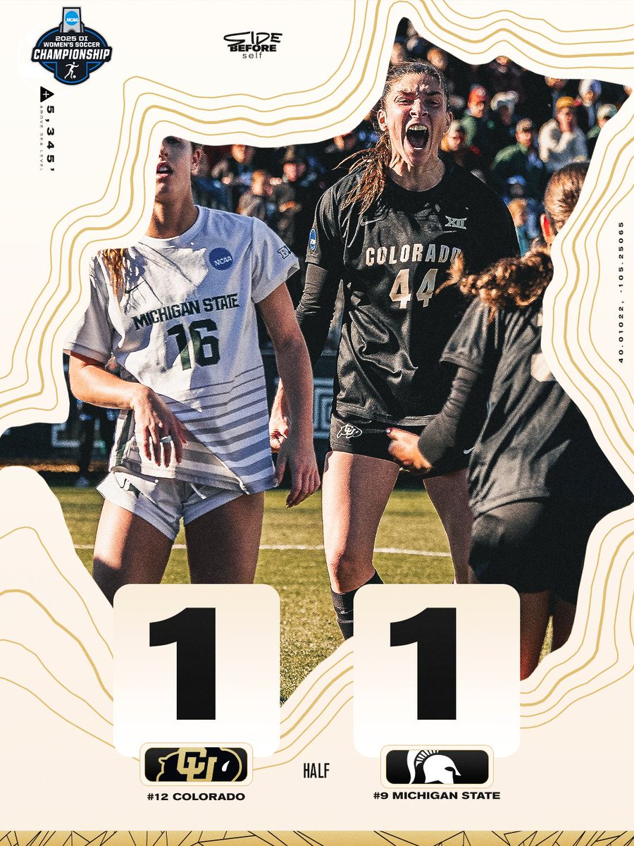 CUBuffsSoccer's tweet image. All square after 45

#SideBeforeSelf // #GoBuffs