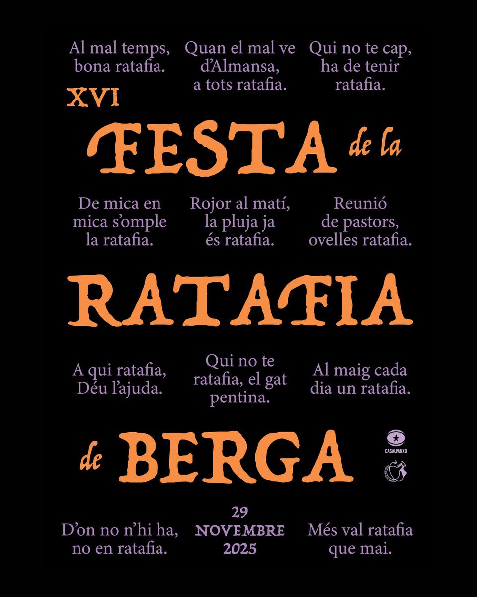 📢 Berga acollirà el dissabte 29 de novembre la 9a Fira de la Xocolata i la Ratafia, una mostra consolidada que posa en valor la tradició, la creativitat i l’elaboració artesana d’aquests dos productes emblemàtics del territori.