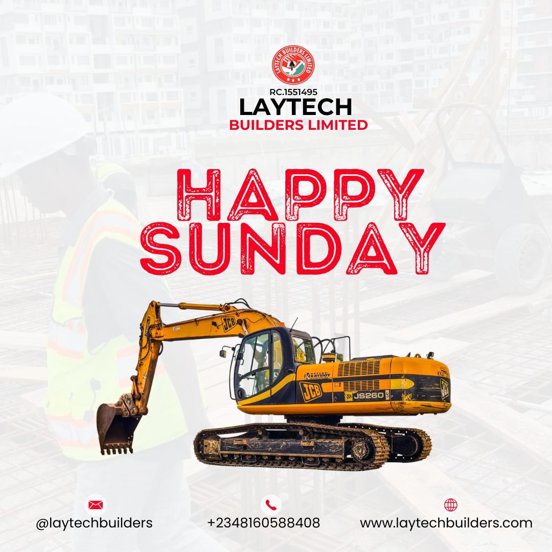 Laytechbuilders's tweet image. Happy Sunday from LAYTECH Builders!

May your day be filled with calm, clarity, and inspiration.
As a team, we continue shaping smarter solutions and a better tomorrow.

#LAYTECHBuilders #SundayBliss
📞 +234 816 058 8408
🌐 laytechbuilders.com