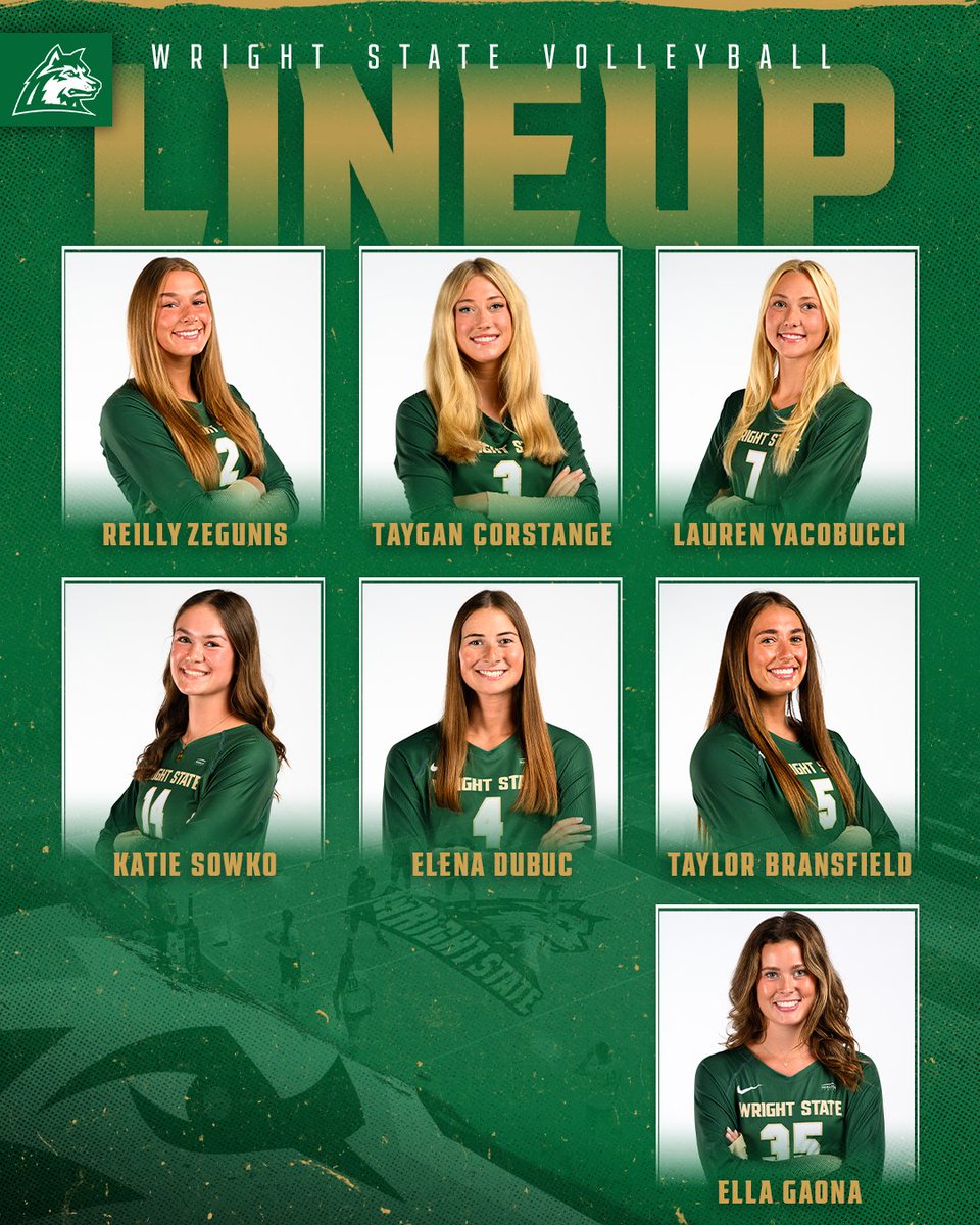 WSUVball's tweet image. It&apos;s time for Raider Volleyball! 

Here is today&apos;s #HLVB Championship starting combination against NKU!
📺(ESPN+) bit.ly/4po0Wx9
📊bit.ly/480bXiE
#RaiderUP | #RaiderFamily