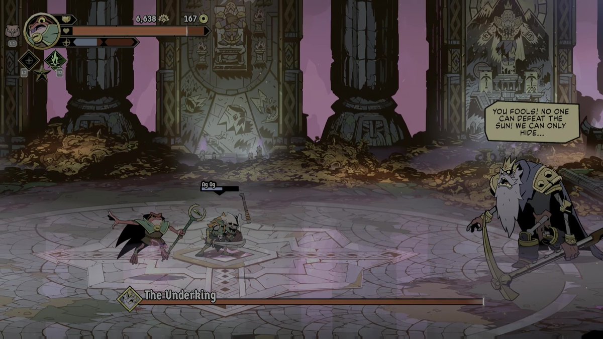 GameDevDavid319's tweet image. Here is my boss battle against The Underking. This was a fun boss fight to do as Brome. After this fight, I could tell that Brome had become my favourite character to play. 
#ps #playstation #playstationtrophies #trophyhunter #gamer #trophies #gaming #games #playstationgamer…