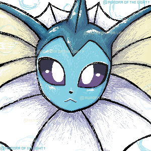AuroraOFDaLight's tweet image. #Vaporeon #Eeveelution #pixelart