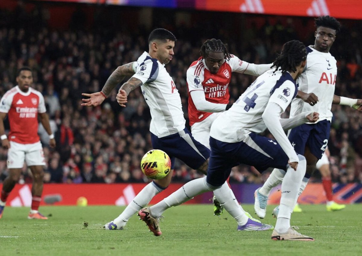 Eberechi Eze scored a majestic hat-trick for Arsenal as they trounced north London rivals Tottenham Hotspur 4-1 to open up a commanding six-point lead at the top of the Premier League on Sunday. 

#NTVNews