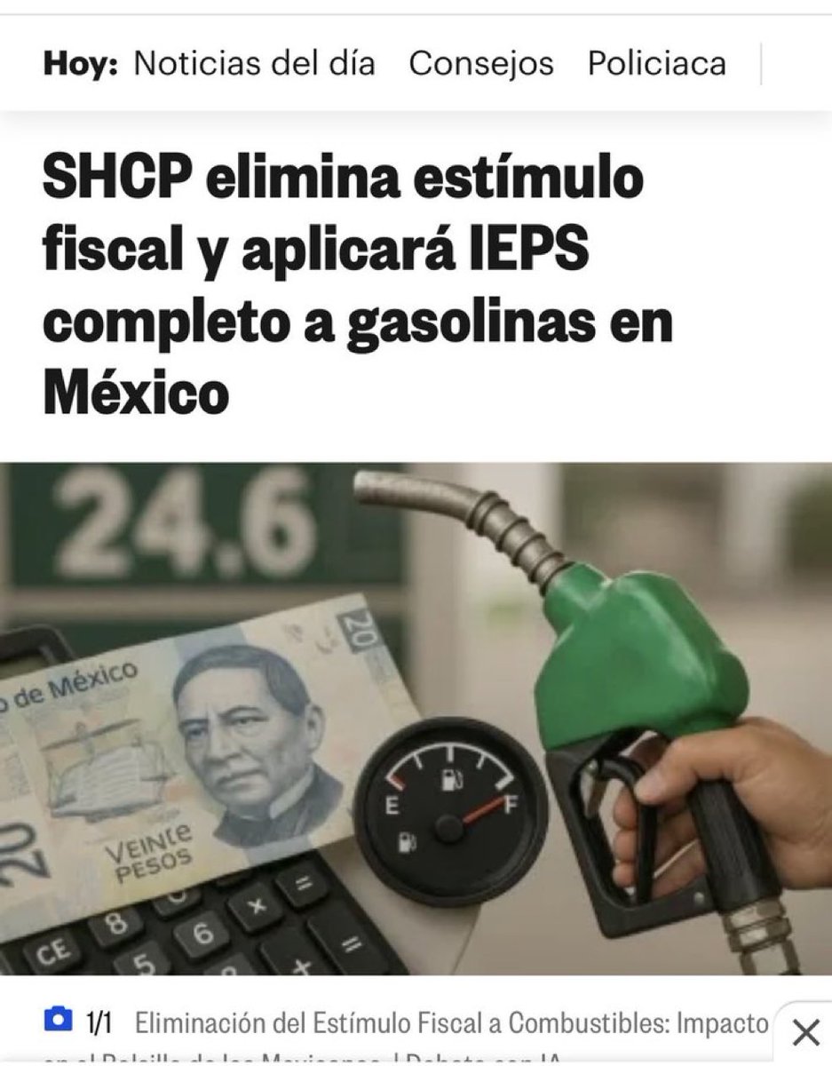 AlanAdameMX's tweet image. 🔴|| Ahora vas a tener que pagar casi 7 pesos por cada litro de #Gasolina.

💸 Ahí tienes a los que prometieron “bajar la gasolina a $10”.

⛽️ Disfruta tu voto en cada gasolinera.