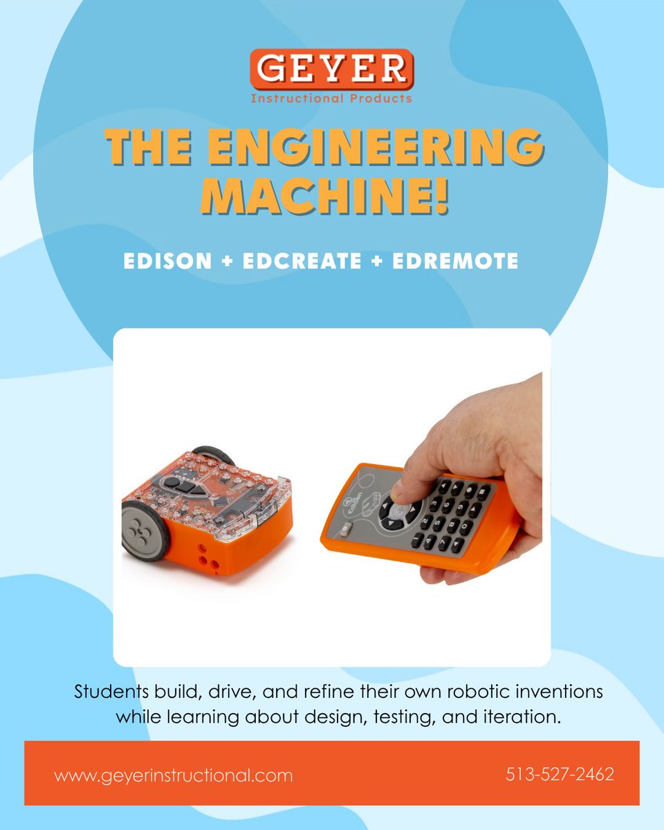 GeyerClassroom's tweet image. 🤖✨ BRING EDISON TO LIFE IN YOUR CLASSROOM!
Unlock limitless ways to spark curiosity, creativity, and real STEM learning — all with one powerful little robot.
 Learn more &amp;amp; shop now:
geyerinstructional.com/stem/coding-an…

#STEMEducation #EdisonRobot #CodingForKids #RoboticsInTheClassroom