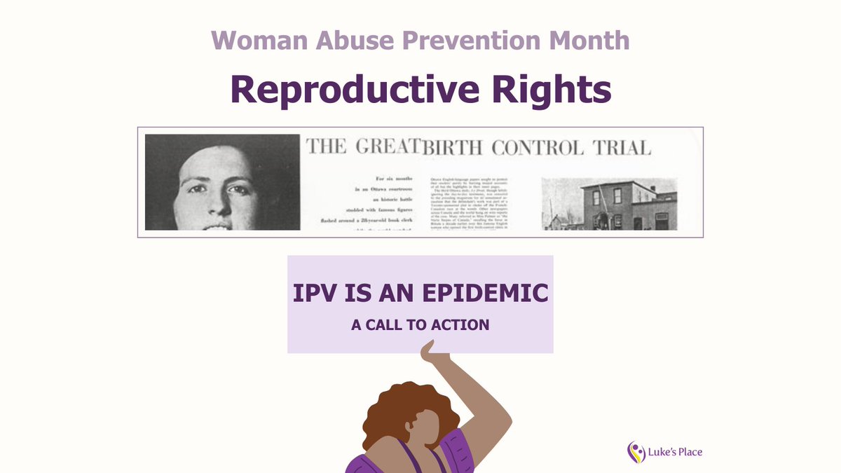 LukesPlace1's tweet image. Before 1969, sharing birth control info was illegal in Canada. Women like Dorothea Parker risked arrest for choice. We continue to fight for women&apos;s safety, freedom, and autonomy. 💜 

#ReproductiveJustice #EndViolenceAgainstWomen #WomanAbusePreventionMonth