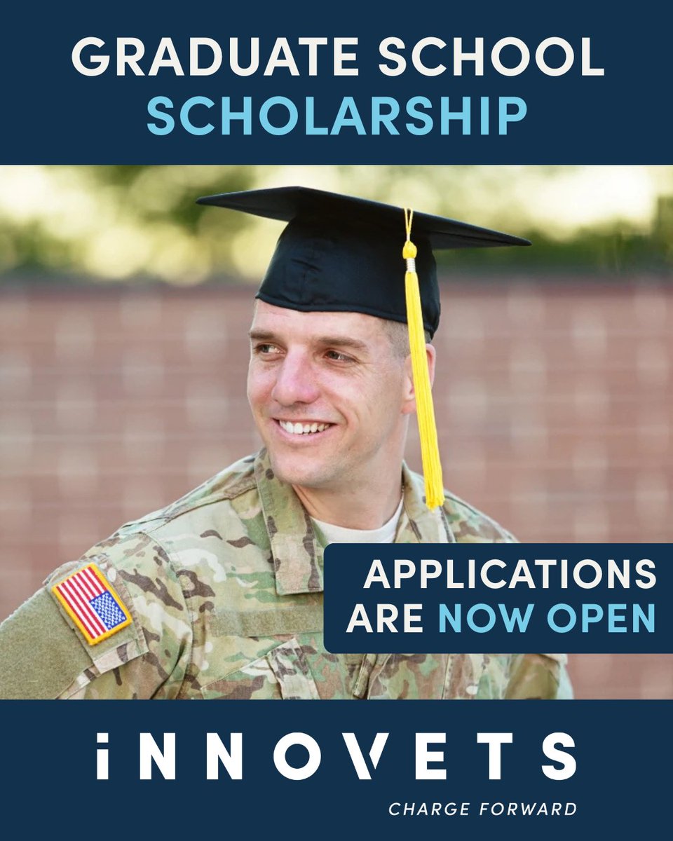InnoVets_US's tweet image. Your graduate school goals just got a boost! 🎓✨

Massachusetts Veterans, Guard and Reservists, and Gold Star Family members can apply for the Mass Fallen Heroes Graduate School Scholarship — $10,000 to help make your next chapter a reality. Apply Now: tinyurl.com/ptf8ykc7