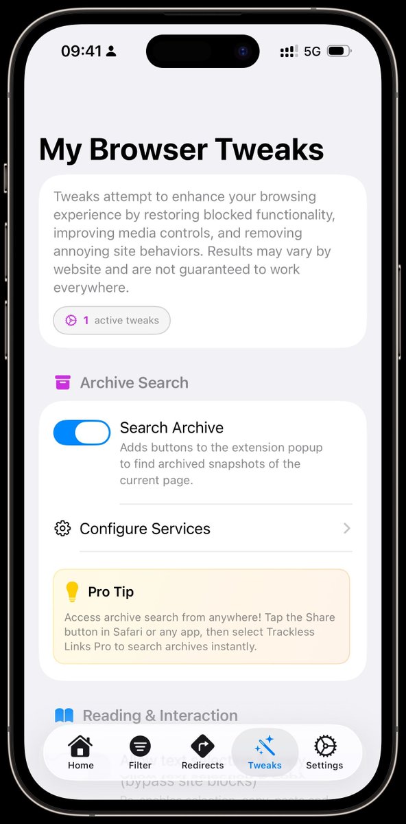 xlth's tweet image. Stop letting trackers follow you. Trackless Links Pro is the ultimate Safari toolkit: URL cleaning, regex redirects &amp;amp; web archive lookups.

Up to 80% OFF this week!

apps.apple.com/app/id67546131…

#BlackFridayDeals #macOS #iOS #Privacy #Tech