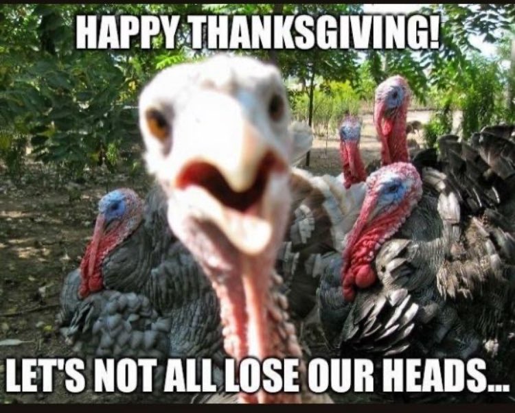#TerribleThanksgivingTraditions Thanking the turkey. 😬