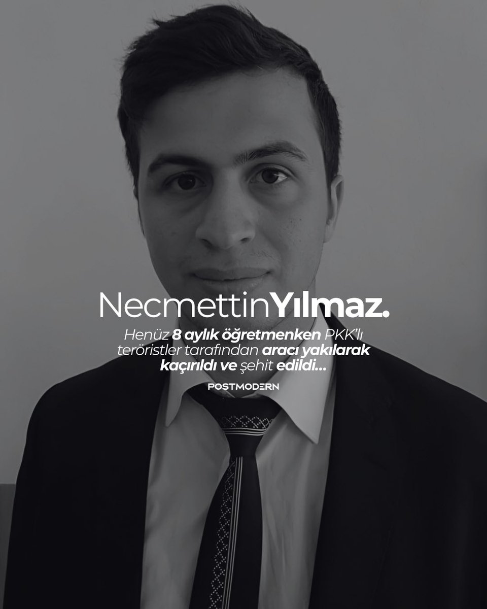 24 Kasım Öğretmenler Günü • Terör örgütü PKK tarafından şehit edilen Necmettin öğretmenimizi unutmadık…