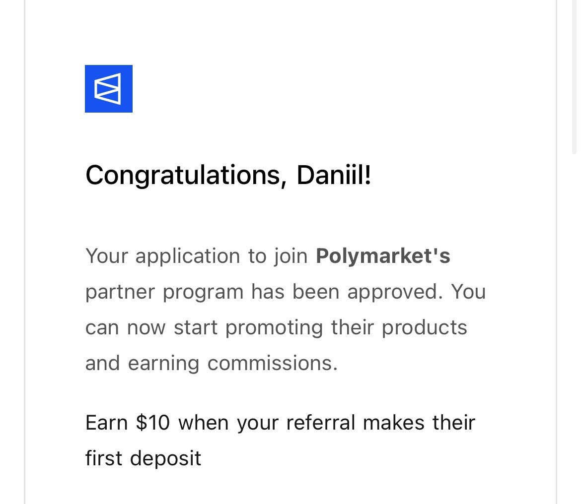 Thank you, <a href="/Polymarket/">Polymarket</a>! 

I'm happy to be among these 100 lucky traders!

Now it's time to tell my mom, dad, sister, girlfriend, grandmother, and my mom's friend's cousin about Polymarket
