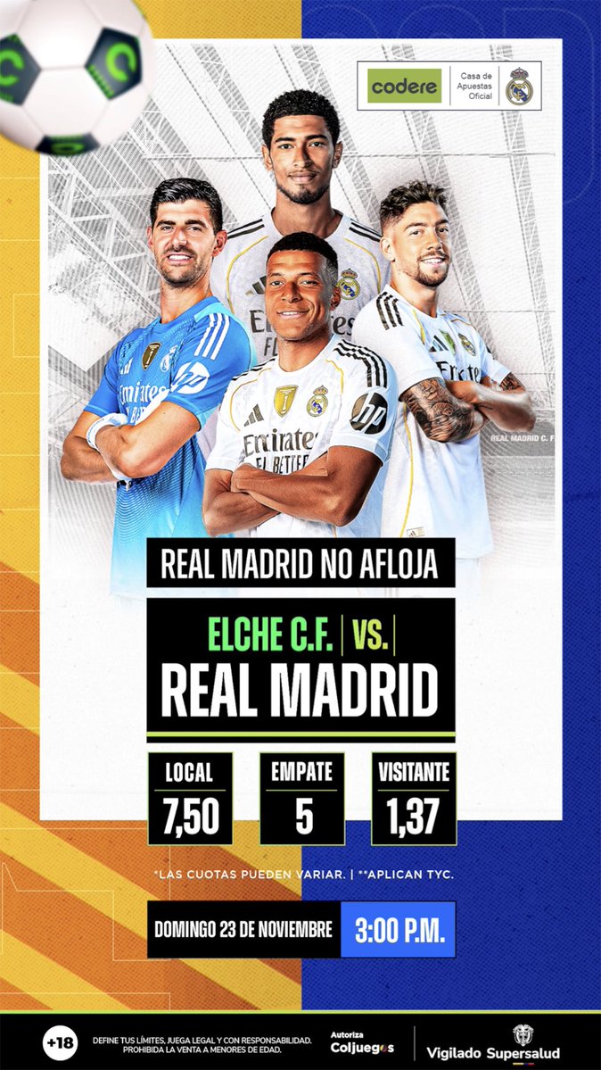 CodereCO's tweet image. Hay un reto importantísimo de visitante. 

Con Codere tienes varias oportunidades de ganar. 

Juega ahora +🔞🔗📲 bit.ly/CodereDeportes